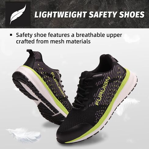 Furuian Steel Toe Shoes for Women Lightweight Safety Indestructible Sneakers Slip Resistant Work Utility Shoes in Saudi Arabia
