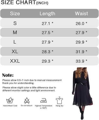 Womens High Waist Pleated Skirt Chiffon Midi Skirts for Women Swing Maxi A Line Skirt Elastic Flare Skirts in Saudi Arabia