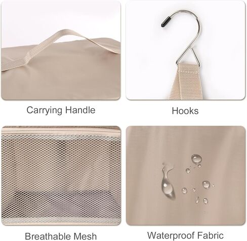 Surblue Hanging Shelves Travel Compression Packing Cube for Carry-on Luggage Suitcase Collapsible Transformable Garment Closet Organizers Large Capacity, Lightgrey, XL in Kuwait