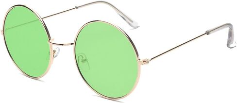 ALWAYSUV Round Small Flat Sunglasses Circle Metal Vintage 70's Hippie Glasses in Saudi Arabia