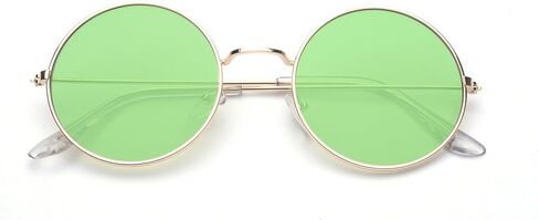 ALWAYSUV Round Small Flat Sunglasses Circle Metal Vintage 70's Hippie Glasses in Saudi Arabia