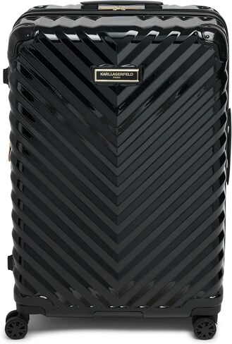 Karl Lagerfeld Paris Women's Suitcase Spinner Wheels Hardside, Deep Black, One Size in Saudi Arabia