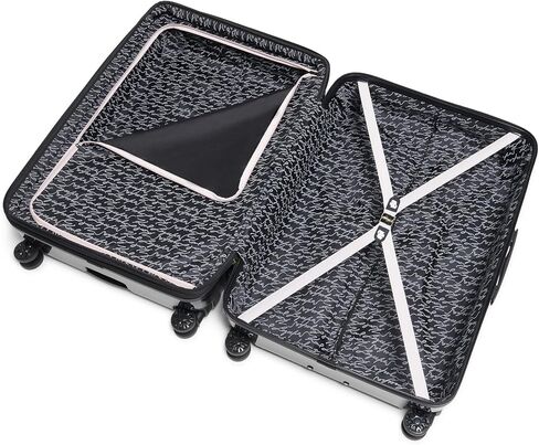 Karl Lagerfeld Paris Women's Suitcase Spinner Wheels Hardside, Deep Black, One Size in Saudi Arabia