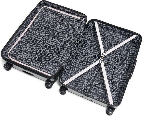 Karl Lagerfeld Paris Women's Suitcase Spinner Wheels Hardside, Deep Black, One Size in Saudi Arabia