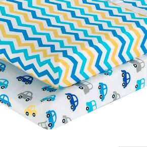EVERYDAY KIDS 2 Pack Baby Changing Pad Covers for Girls in Solid Pink and Nature Owl Print – Fits Most Changing Table Pads; 100% Cotton Percale Weave, Breathable, Ultra Soft Changing Table Topper in Kuwait