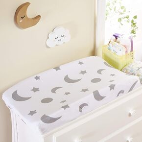 EVERYDAY KIDS 2 Pack Baby Changing Pad Covers for Girls in Solid Pink and Nature Owl Print – Fits Most Changing Table Pads; 100% Cotton Percale Weave, Breathable, Ultra Soft Changing Table Topper