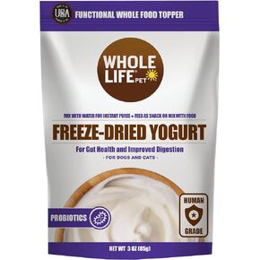 Whole Life Pet Probiotic Yogurt Powder for Dogs and Cats. Improves Digestion. Live Active Cultures. Mix with Water for Instant Puree. Human Grade Quality in Kuwait