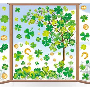 Whaline 6 Sheets Fall Maple Leaves Window Clings Thanksgiving Watercolor Maple Tree Window Decals Colorful Leaves Pumpkins Window Stickers for Autumn Harvest Home School Accessories Party Supplies in Kuwait