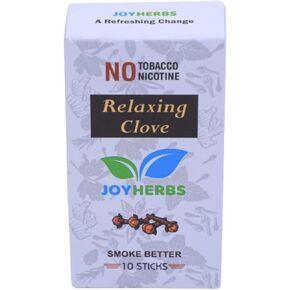 سجائر JOYHERBS القرنفل العشبية الطبيعية - مزيج من الأعشاب - خالية من التبغ والنيكوتين، عبوة واحدة - 10 دخان in Kuwait