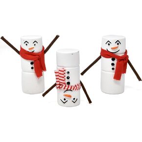 Marshmallow Christmas Snowman Figurines Table Topper Decor Resin Winter Figurine Centerpiece Tabletop for Fireplace Mantle Desk Shelf Kitchen Living Room Home Party Xmas Snowmen Holiday Decorations in Saudi Arabia