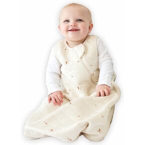 Dreambag Baby Sleep Sack, Rayon Made from Bamboo, 6-24M, Checkered | Adjustable chest and shoulder snaps mean no sizing up as baby grows, Swaddle Transition, 2-Way Zipper, 0.8 TOG Summer in Saudi Arabia