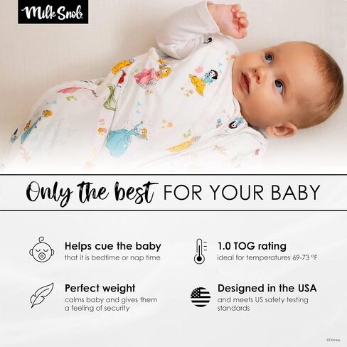 Milk Snob Disney Baby Sleeping Sack, Sleeveless Sleep Bag and Wearable Zip Up Blanket for Girl and Boy, Newborn Infant Shower | Sleeping Sack, Sleeveless Sleep Bag and Wearable Zip Up Blanket for Girl and Boy, Newborn Infant Shower in Saudi Arabia