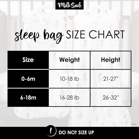 Milk Snob Disney Baby Sleeping Sack, Sleeveless Sleep Bag and Wearable Zip Up Blanket for Girl and Boy, Newborn Infant Shower | Sleeping Sack, Sleeveless Sleep Bag and Wearable Zip Up Blanket for Girl and Boy, Newborn Infant Shower in Saudi Arabia