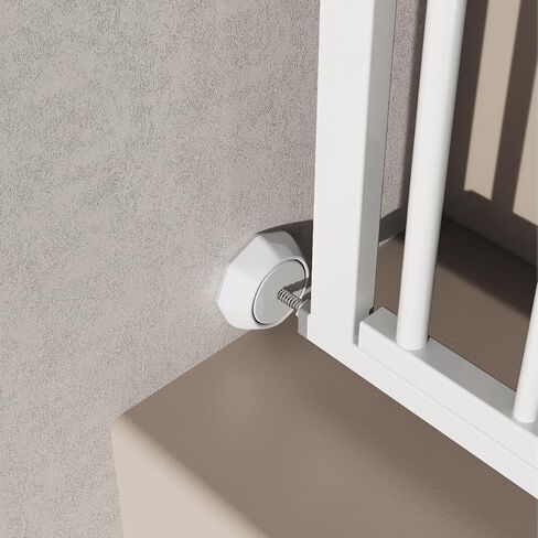 ICERO Baby Gate Wall Protector - Protect Walls & Doorways from Pet & Dog Gates - Pressure Mounted Gates Work on Stairs - Gates Wall Cups - 4 Pack - White in Saudi Arabia