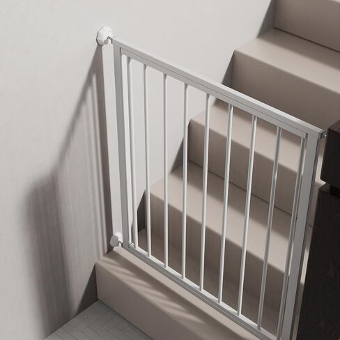 ICERO Baby Gate Wall Protector - Protect Walls & Doorways from Pet & Dog Gates - Pressure Mounted Gates Work on Stairs - Gates Wall Cups - 4 Pack - White in Saudi Arabia
