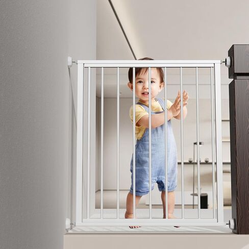 ICERO Baby Gate Wall Protector - Protect Walls & Doorways from Pet & Dog Gates - Pressure Mounted Gates Work on Stairs - Gates Wall Cups - 4 Pack - White in Saudi Arabia