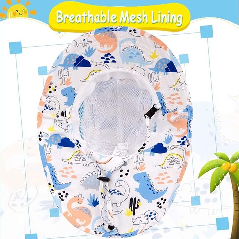 XIAOHAWANG الفتيات قبعة الشمس الطفل قبعات الشاطئ الفتيان UPF 50 + الاطفال الصيف غطاء للحماية طفل تنفس قبعات واسعة حافة الرقبة رفرف in Kuwait