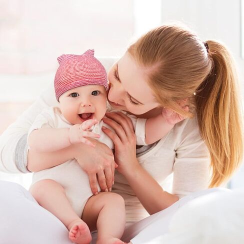 Hicdaw 6/8pcs Newborn Hospital Hat Baby Girl Boy Hats Caps Turban Beanie Stripes Hat Toddler Soft Hat Baby Hats 0-6 Months in Kuwait