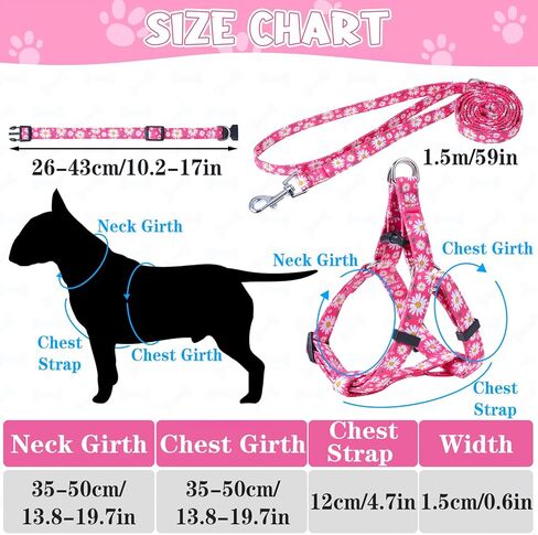 Auidy_6TXD الكلب تسخير طوق المقود مجموعة خطوة في الكلب تسخير لا سحب قابل للتعديل مشبك الظهر الرسن يسخر طوق المقود لجرو الكلاب الصغيرة سلالة المشي اليومي الجري المشي لمسافات طويلة in Kuwait