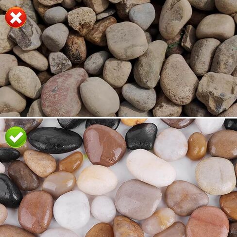 WHANLEY L&Q 10 LB Decorative Stones(0.8-1.4 Inches) Polished Pebbles,Rocks for Plants,Landscaping Stones,Vase Filler,Aquarium Gravel,River Rock,Pebbles for Indoor,Rocks,Fish Tank Gravel in Saudi Arabia