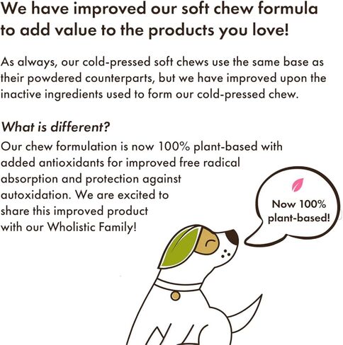 Wholistic Pet Organics: Probiotic Chews for Dogs Digestive Health - 60 Count - Dog Probiotics and Digestive Enzymes - Support Gut Health Immune Supplement Prevents Dog Digestive Problems in Kuwait
