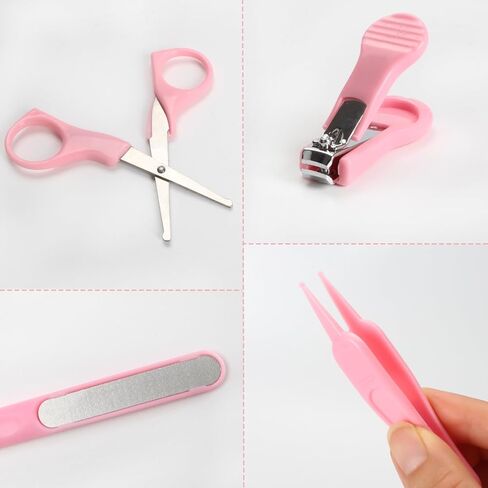 YEEPSYS Baby Nail Clippers Kit, Newborn Manicure Pedicure Clipper File with Case, Nail File, Scissor, Tweezers,4 in 1 Nail Care Set for Kids, Toddler, Infant in Kuwait