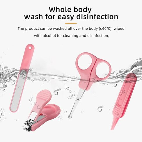 YEEPSYS Baby Nail Clippers Kit, Newborn Manicure Pedicure Clipper File with Case, Nail File, Scissor, Tweezers,4 in 1 Nail Care Set for Kids, Toddler, Infant in Kuwait