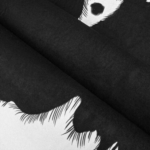 MACEVIA Faux Cowhide Rug Cute Cow Print Rug Animal Area Carpet Western Decor for Living Room Bedroom Non-Slip 59" L x 47.2" W(4.9ft x 3.9ft) Black and White in Kuwait