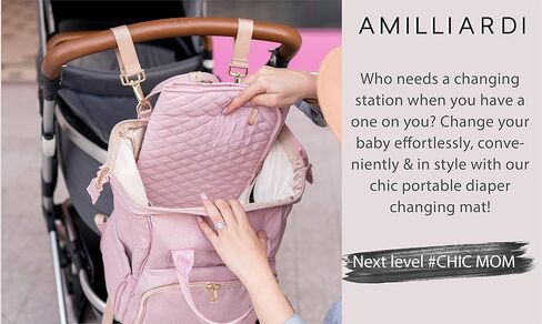 Portable Diaper Changing Pad Stylish & Chic by AMILLIARDI for Travel w/Baby, Infant & Newborn, Changing Mat Portable (Blush/Light Pink) in Saudi Arabia