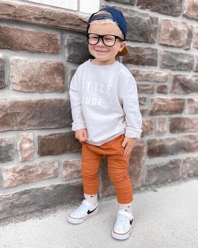 wdehow Toddler Baby Boy 2Pcs Outfits Letters Print Pullover Tops + Drawstring Pants Set Fall Winter Clothes in Saudi Arabia