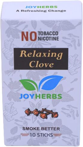 سجائر JOYHERBS القرنفل العشبية الطبيعية - مزيج من الأعشاب - خالية من التبغ والنيكوتين، عبوة واحدة - 10 دخان in Kuwait