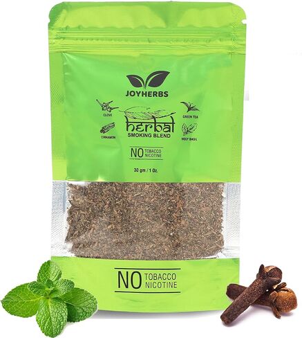 JOYHERBS Organic Herbal Mixture 100% Tobacco Free & Nicotine Free Smoking Blend 30 Gram(1.0 oz) in Saudi Arabia