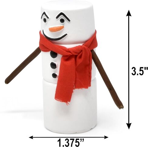 Marshmallow Christmas Snowman Figurines Table Topper Decor Resin Winter Figurine Centerpiece Tabletop for Fireplace Mantle Desk Shelf Kitchen Living Room Home Party Xmas Snowmen Holiday Decorations in Saudi Arabia