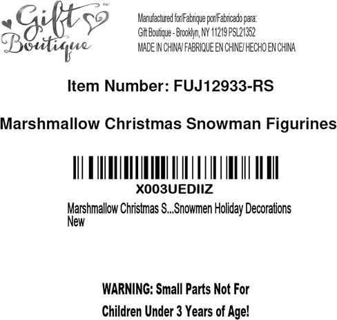 Marshmallow Christmas Snowman Figurines Table Topper Decor Resin Winter Figurine Centerpiece Tabletop for Fireplace Mantle Desk Shelf Kitchen Living Room Home Party Xmas Snowmen Holiday Decorations in Saudi Arabia