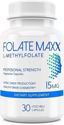L-Methylfolate 15 mg - 90 كبسولة - قوة احترافية ميثيل فولات النشط - مكمل 5-MTHF للرجال والنساء - غير معدل وراثيًا، خالي من الغلوتين، بدون مواد مالئة in Kuwait