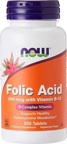 Now Foods, Folic Acid 800mg, 250 Tablets in Saudi Arabia