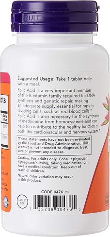 Now Foods, Folic Acid 800mg, 250 Tablets in Saudi Arabia