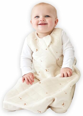 Dreambag Baby Sleep Sack, Rayon Made from Bamboo, 6-24M, Checkered | Adjustable chest and shoulder snaps mean no sizing up as baby grows, Swaddle Transition, 2-Way Zipper, 0.8 TOG Summer in Saudi Arabia