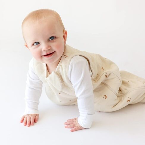 Dreambag Baby Sleep Sack, Rayon Made from Bamboo, 6-24M, Checkered | Adjustable chest and shoulder snaps mean no sizing up as baby grows, Swaddle Transition, 2-Way Zipper, 0.8 TOG Summer in Saudi Arabia