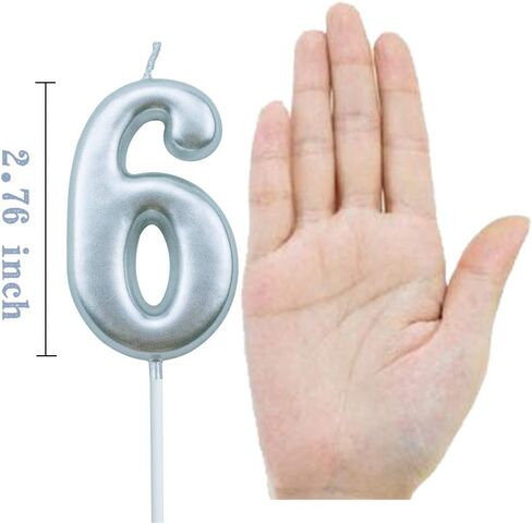 شمعة عيد الميلاد الأولى في السنة الأولى، شموع عيد ميلاد سعيد فضية رقم واحد لتزيين الكيك لتزيين الحفلات والأطفال والكبار أرقام 1 10 100 11 21 16 14 12 18 13 11 91 in Kuwait