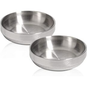 MSBC Stainless Steel Cat and Dog Feeder, Set of 2, 5 1/3" x 1 1/2" in Kuwait