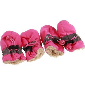 Cute Soft Anti-Slip Walking Shoes for Dog, Winter Thicken Fleece Drawstring Booties for Cats, Pets Socks for Indoor, Floor Label 1