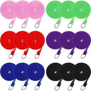 18 Pieces Slip Leads Dog Leash Pet Rope with O-Ring 6 Feet for Small Medium Large Dogs Grooming Shelter Rescues Walking Training (Black, Pink, Green, Red, Blue, Purple) in Kuwait