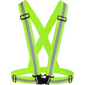 سترة أمان عاكسة Hi-Vis للنساء والرجال رؤية عالية وأشرطة حزام أمان قابلة للتعديل سترات تحذيرية للعمل الليلي في الهواء الطلق
