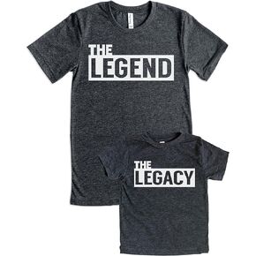 Teeny Fox The Legend Legacy Dad and Son Shirts Father Daddy Mini Tee T-Shirt Bodysuit Set for Family Matching Outfit in Kuwait