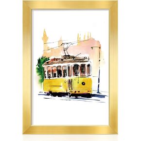 إطارات صور Annecy مقاس 8 × 10 (عبوة واحدة، ذهبي)، إطار صور بتصميم بسيط، للصور مقاس 8 × 10 للتركيب على الحائط، ديكور مكتب منزلي كلاسيكي بسيط in Kuwait