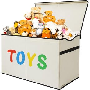 صندوق ألعاب فيكتور، صناديق تخزين قوية قابلة للطي مع غطاء، سلال تخزين كبيرة لألعاب الأطفال (J-TBX-BLACK2) in Kuwait