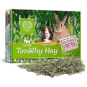 Small Pet Select 1st Cut Timothy Hay Pet Food for Rabbits, Guinea Pigs, and other Small Animals, Easy to Store Box, 5 LB