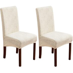 Dining Chair Covers, Chair Covers for Dining Room Stretch Chair Covers Parsons Chair Slipcover, for Dining Room Kitchen Chair Protector Cover, Removable, Washable (Black, 2 Pack)