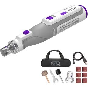 بيوند اداة تشذيب اظافر الحيوانات الاليفة من بلاك اند ديكر BCRT8KPTAPB 8 فولت كحد اقصى قابلة لاعادة الشحن لاسلكية، لون رمادي in Kuwait